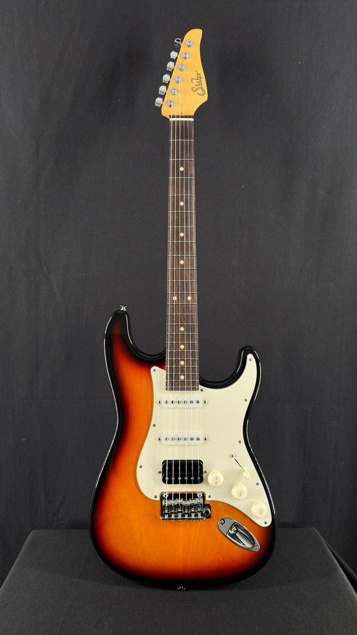 Suhr Classic S Antique in 3-Tone Sunburst with HSS Pickup Configuration and Rosewood Fretboard