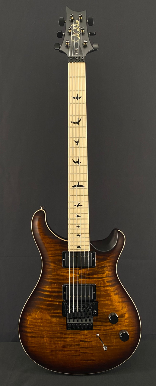 2023 PRS Dustie Waring DW CE24 Floyd Limited Edition in Burnt Amber Smokeburst with Natural Binding