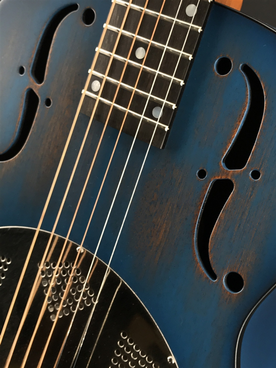 National Reso-Phonic M-14 Thunderbox Roundneck Resonator in Denim