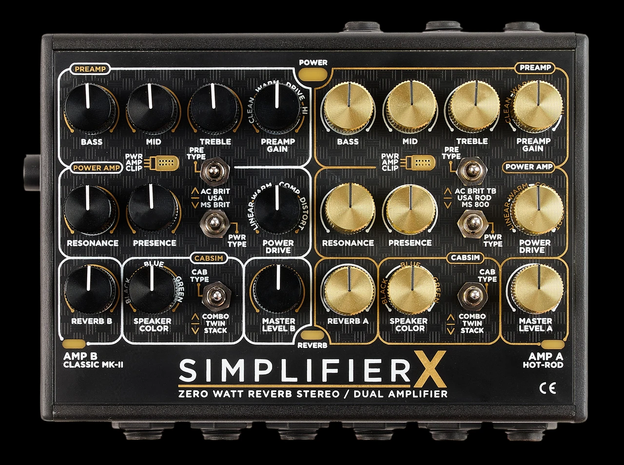 DSM & Humboldt Simplifier X | 100% Analog Dual-Channel Stereo Amp Simulator & Cab Controller