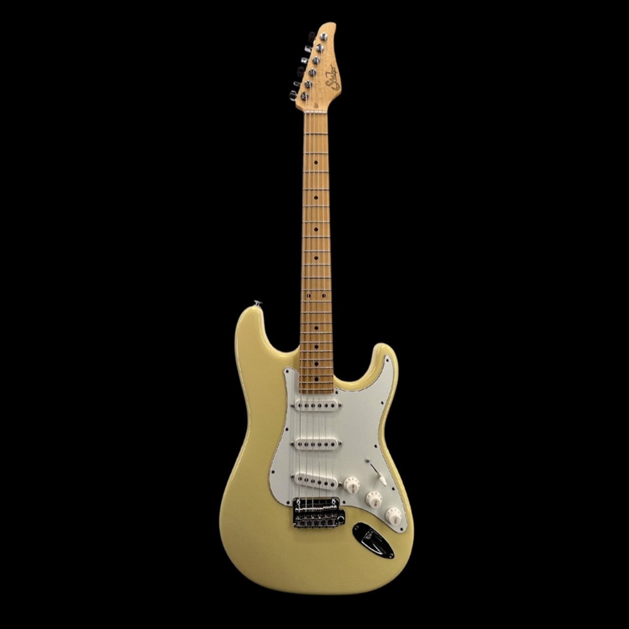 Suhr Classic S in Vintage Yellow with SSS Pickup Configuration and Maple Fretboard