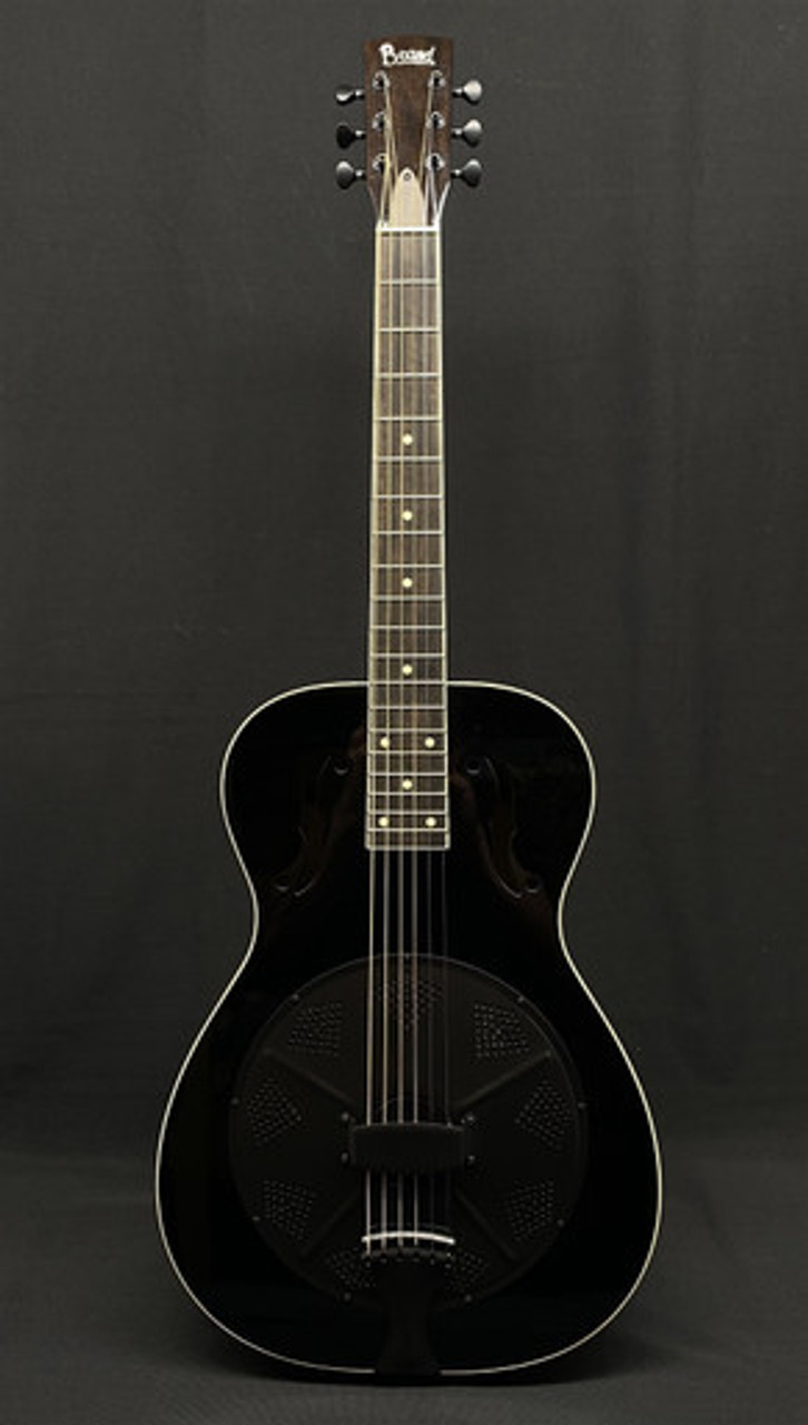 Beard Birch RFB Biscuit Bridge Roundneck Resonator with Fishman Electronics in All Black