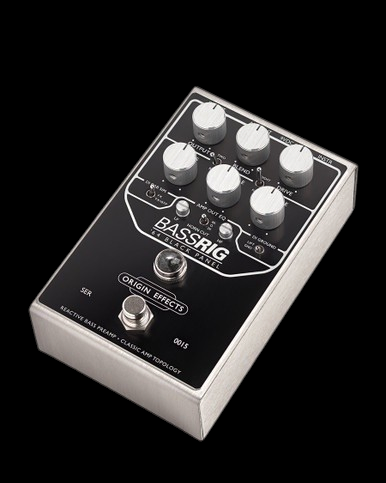 Origin Effects BASSRIG 64 Black Panel Bass Preamp Pedal - Side Angle