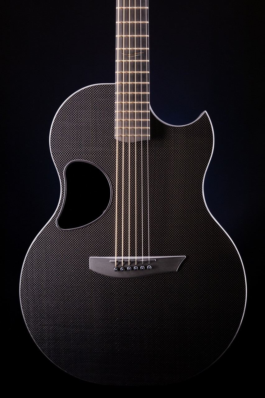 McPherson Sable Carbon Fiber Guitar with Standard Weave Top and Black Hardware