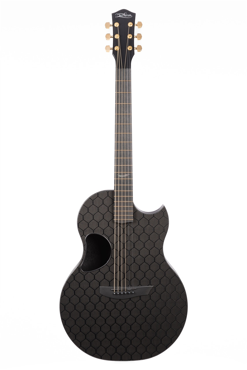 McPherson Sable Carbon Fiber Guitar with Honeycomb Weave Top and Gold Hardware