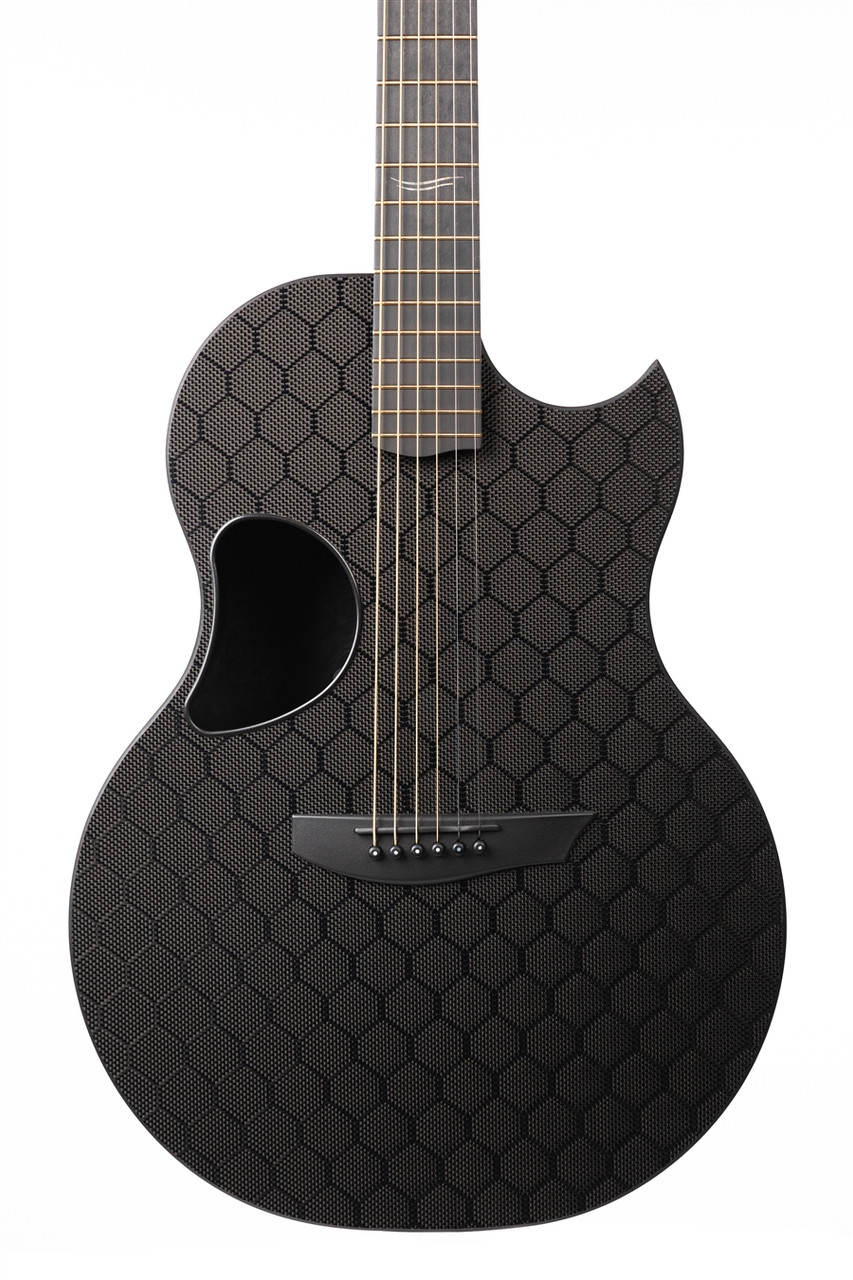 McPherson Sable Carbon Fiber Guitar with Honeycomb Weave Top and Black Hardware
