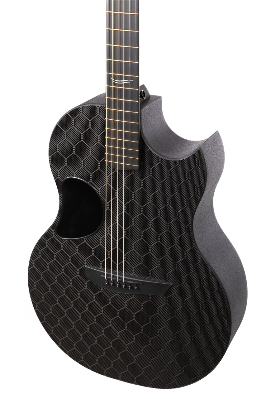 McPherson Sable Carbon Fiber Guitar with Honeycomb Weave Top and Black Hardware