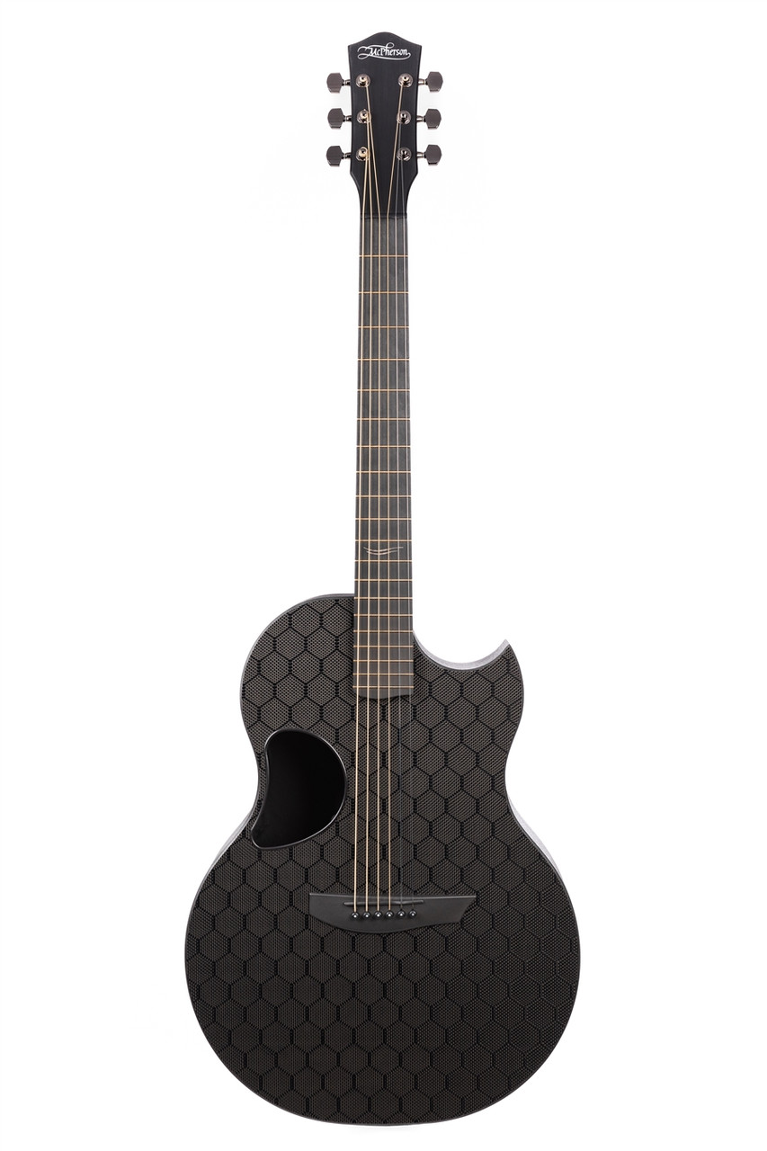 McPherson Sable Carbon Fiber Guitar with Honeycomb Weave Top and Black Hardware