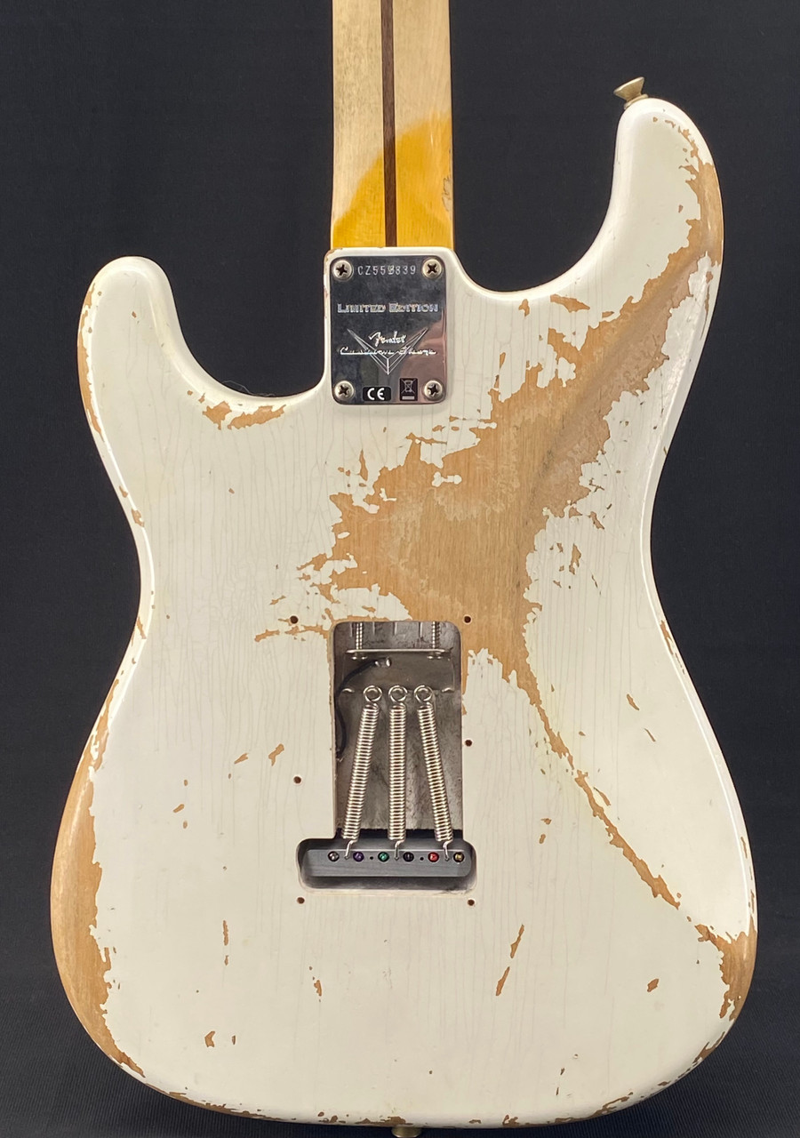 Fender Custom Shop Poblano Super Heavy Relic Stratocaster in Aged White Blonde