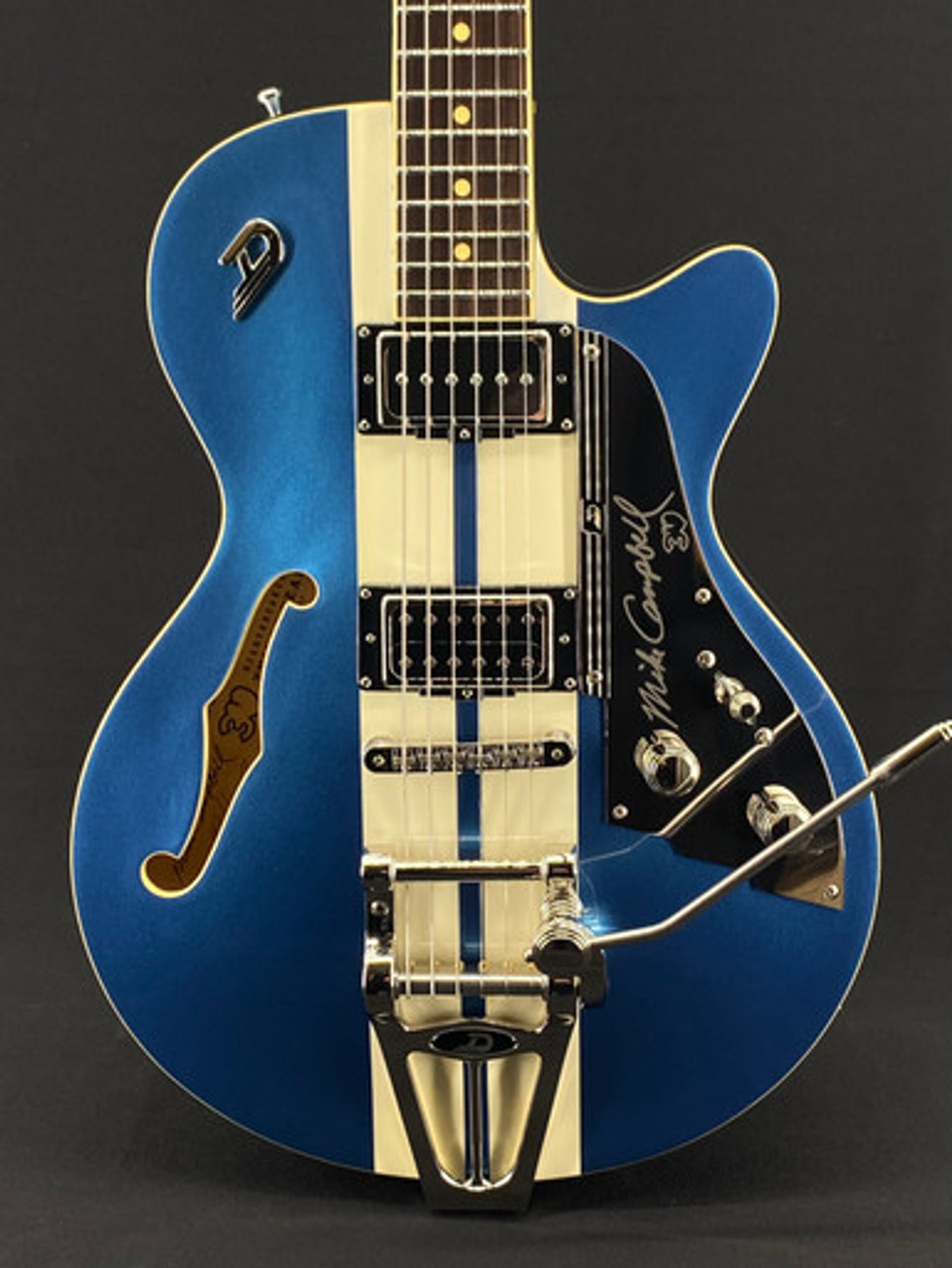 Duesenberg Mike Campbell Signature Model TV in Blue and White