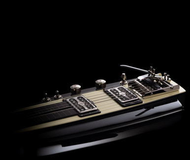 Duesenberg Fairytale Split King Edition Lap Steel in Black and Ivory