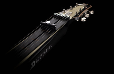 Duesenberg Fairytale SplitKing Lapsteel - Black & Ivory - Headstock