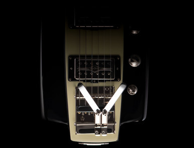 Duesenberg Fairytale SplitKing Lapsteel - Black & Ivory - Palm Levers