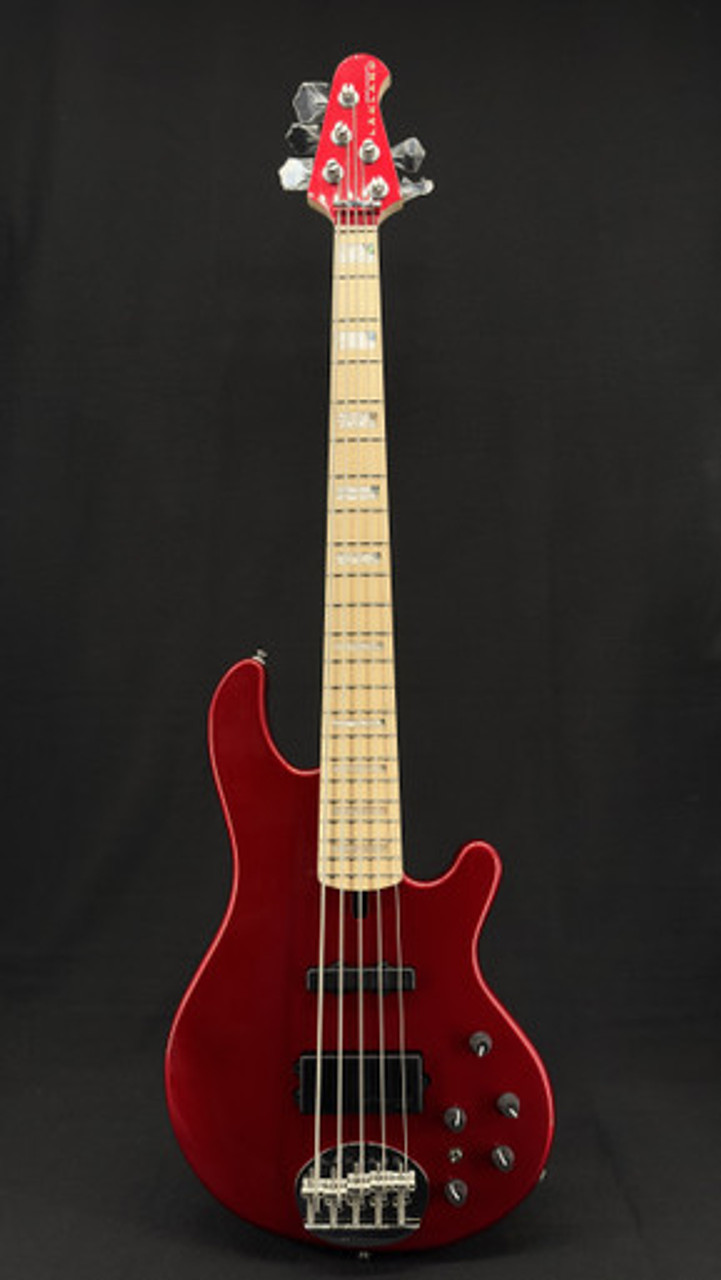 Lakland Skyline 55-02 Custom in Candy Apple Red with Maple Fretboard and Block inlays