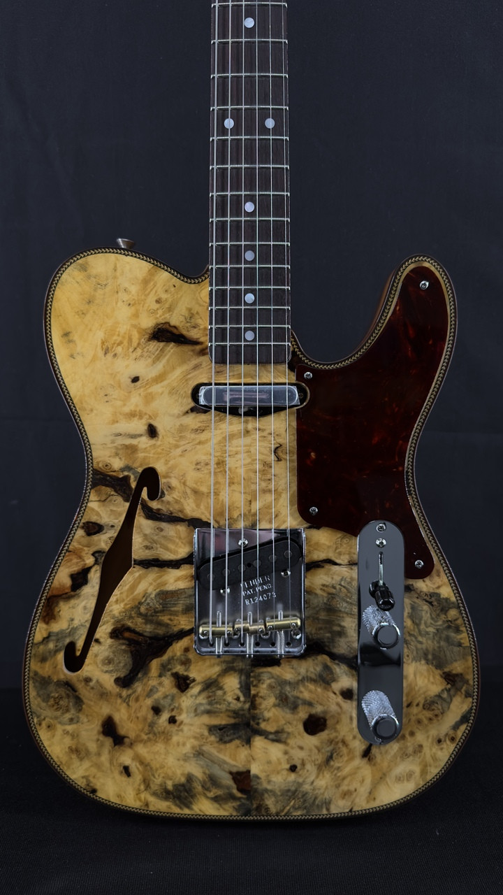 Fender Custom Shop Artisan Buckeye Burl Double Esquire Custom Thinline NOS