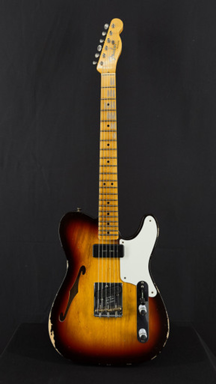 Fender Custom Shop Limited Edition P90 Telecaster Thinline Relic in Chocolate 3-Color Sunburst