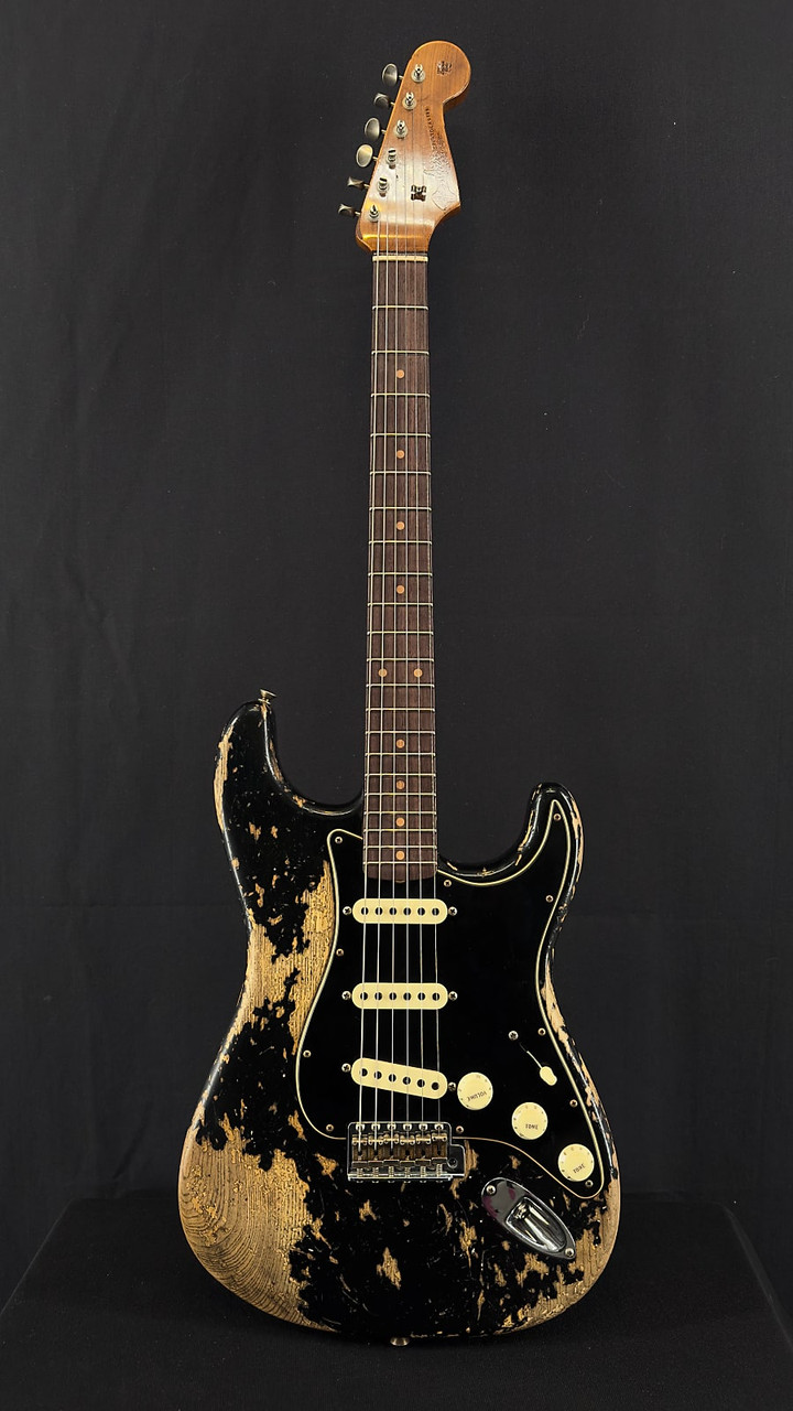 Fender Custom Shop Poblano Super Heavy Relic Stratocaster in Aged Black