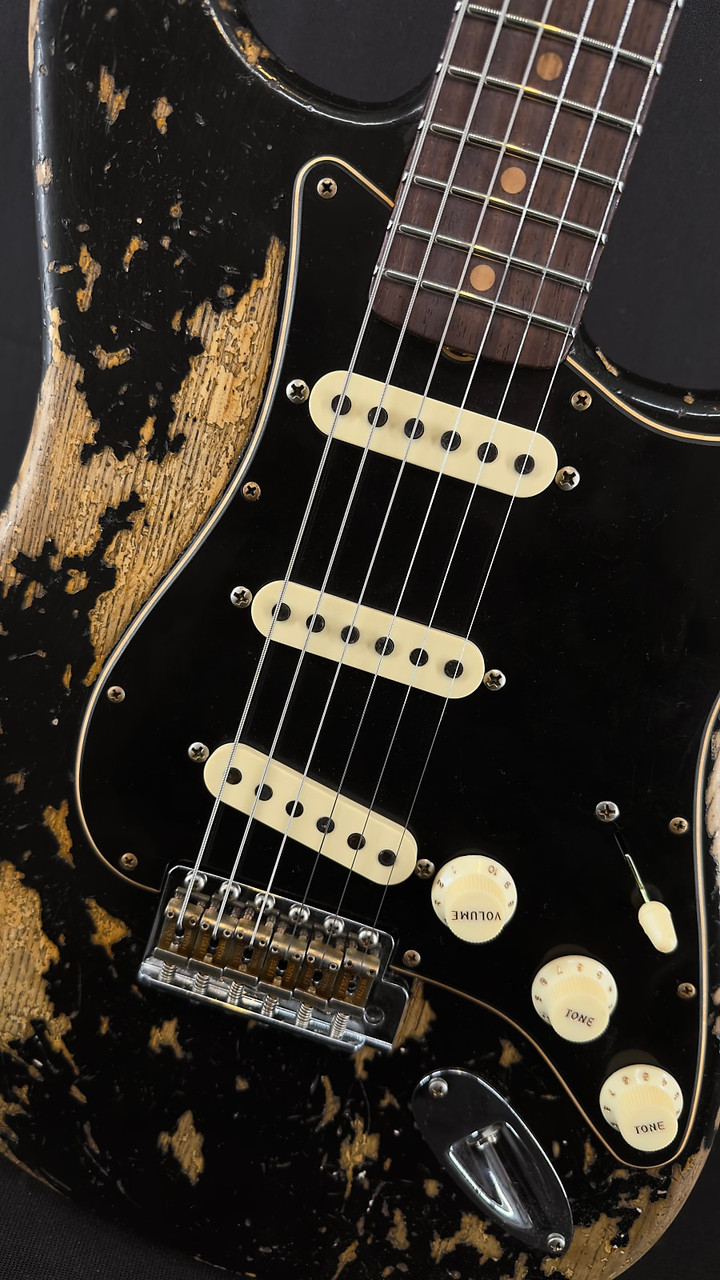 Fender Custom Shop Poblano Super Heavy Relic Stratocaster in Aged Black