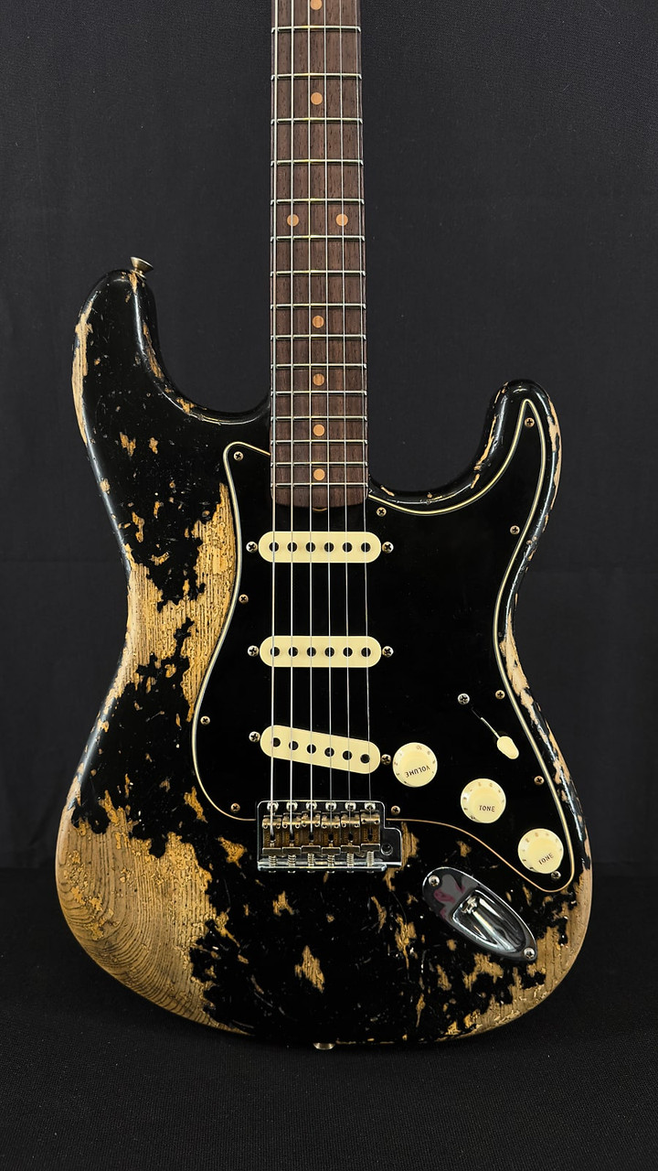 Fender Custom Shop Poblano Super Heavy Relic Stratocaster in Aged Black