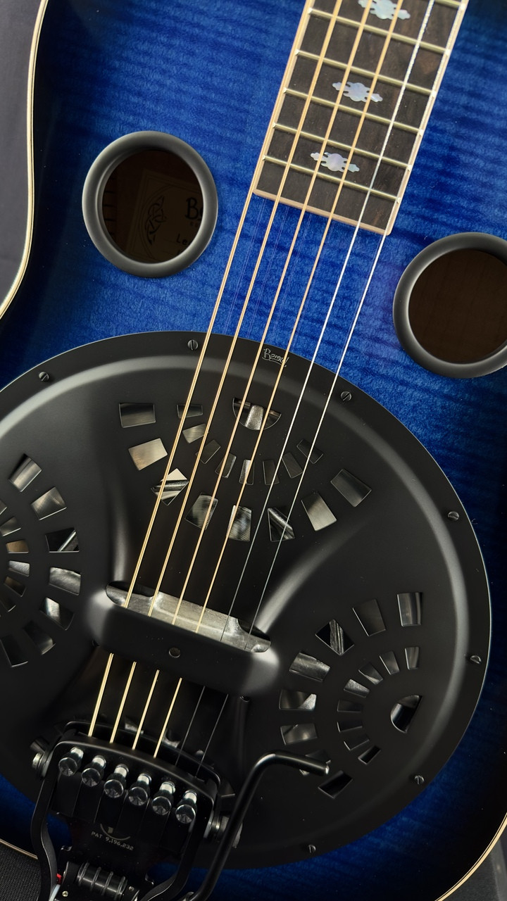 Beard E-Model Squareneck Resonator in Navy Sunburst with Doubleshot Bridge