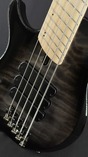 Open Box 2023 Dingwall Left-Handed Combustion 5 in Blackburst with Quilt Maple Top
