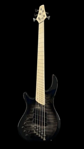 Open Box 2023 Dingwall Left-Handed Combustion 5 in Blackburst with Quilt Maple Top - Front Whole