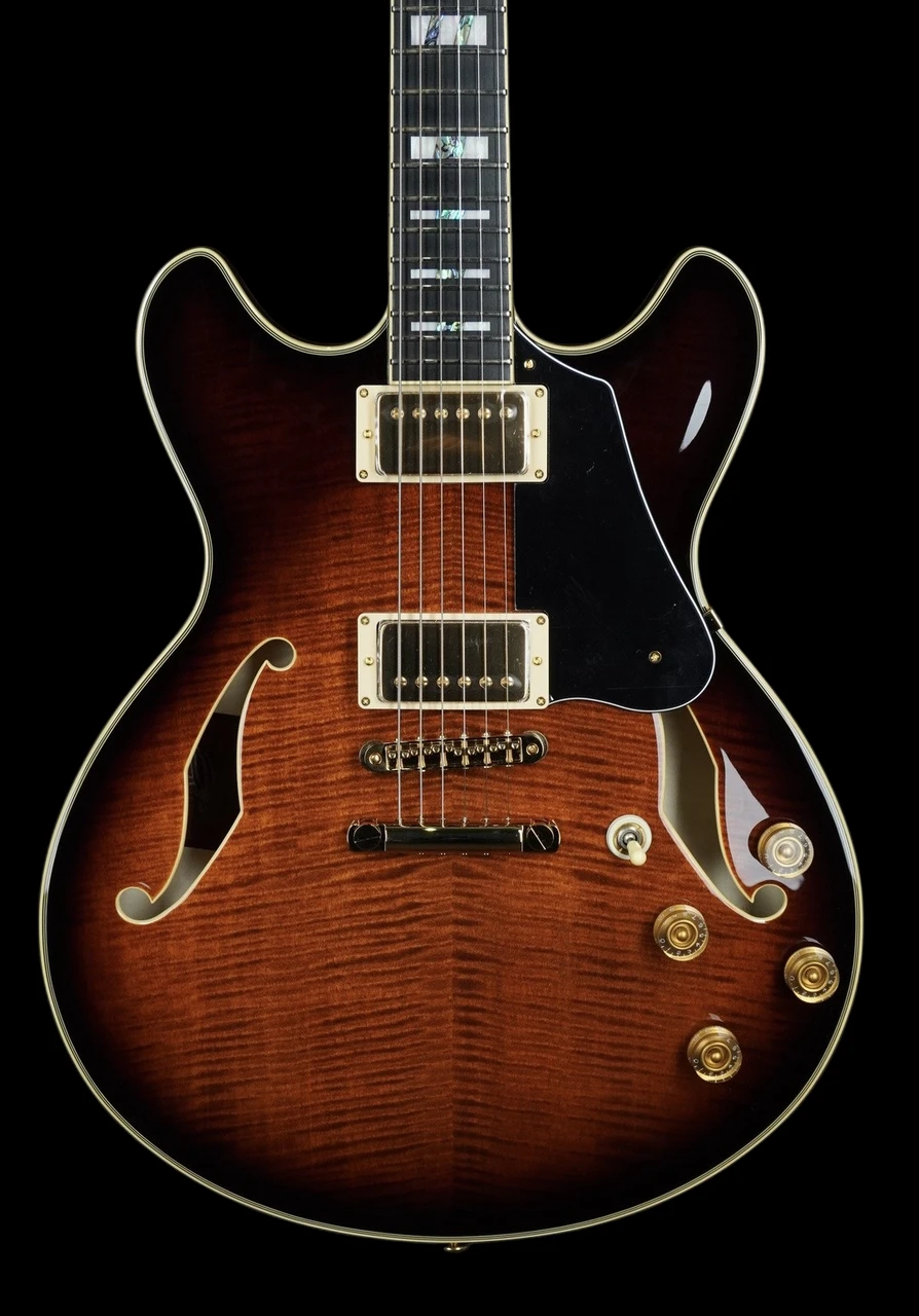 Ibanez John Scofield Signature JSM100 - Vintage Sunburst - Front Close