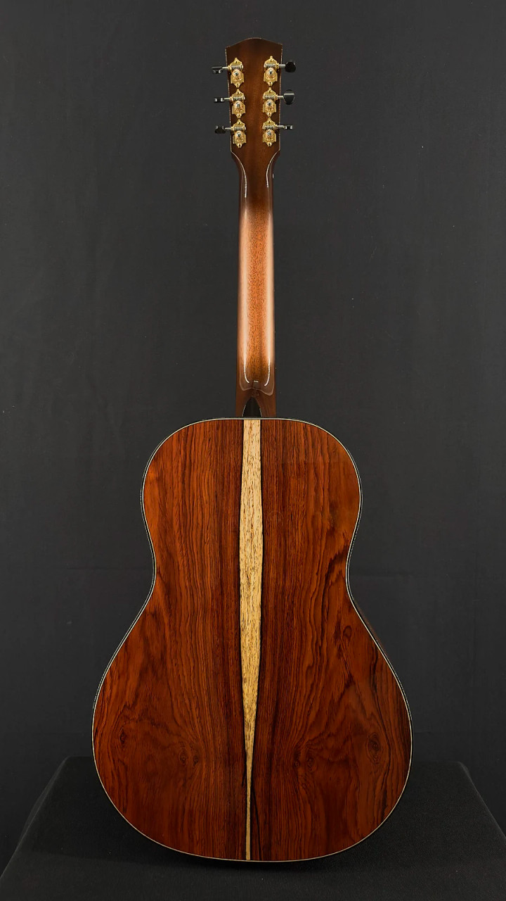 Bedell Fireside Parlor with Buckskin Redwood top and Cocobolo back and sides