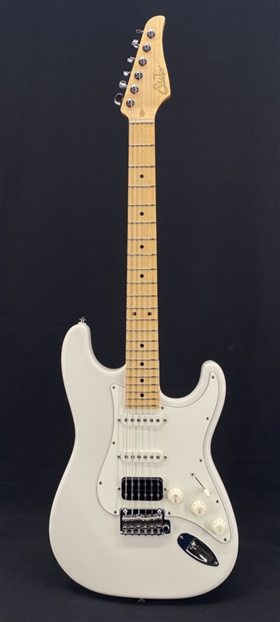 Suhr Classic S in Olympic White with HSS Pickup Configuration and Maple Fretboard
