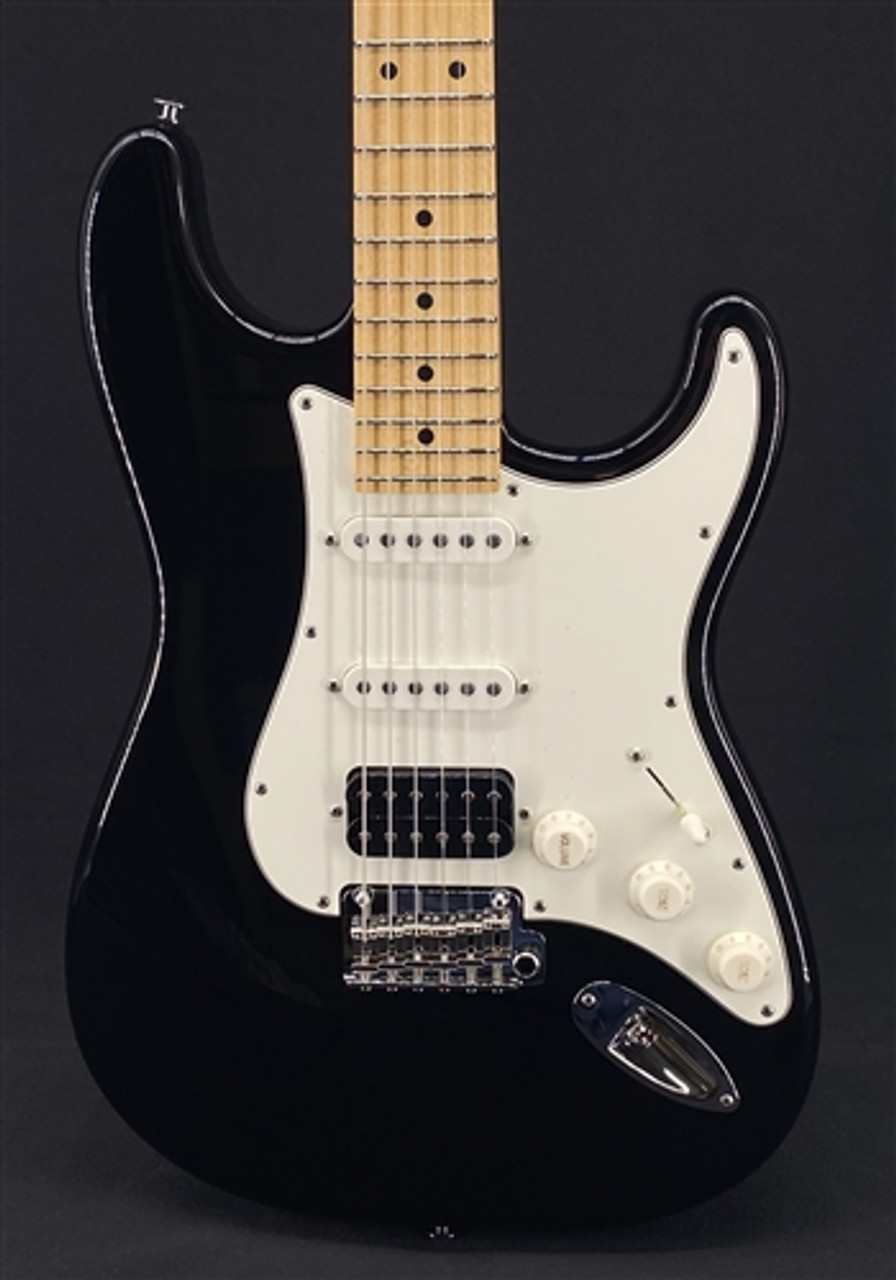 Suhr Classic S in Black with HSS Pickup Configuration and Maple Fretboard