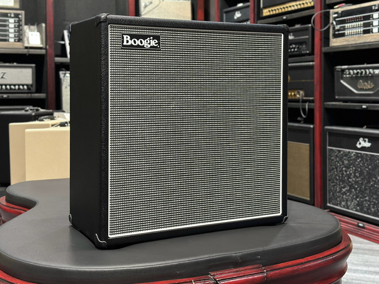 Mesa Boogie 4x10 Boogie Open Back Cabinet in Black Bronco with Fillmore Cosmetics