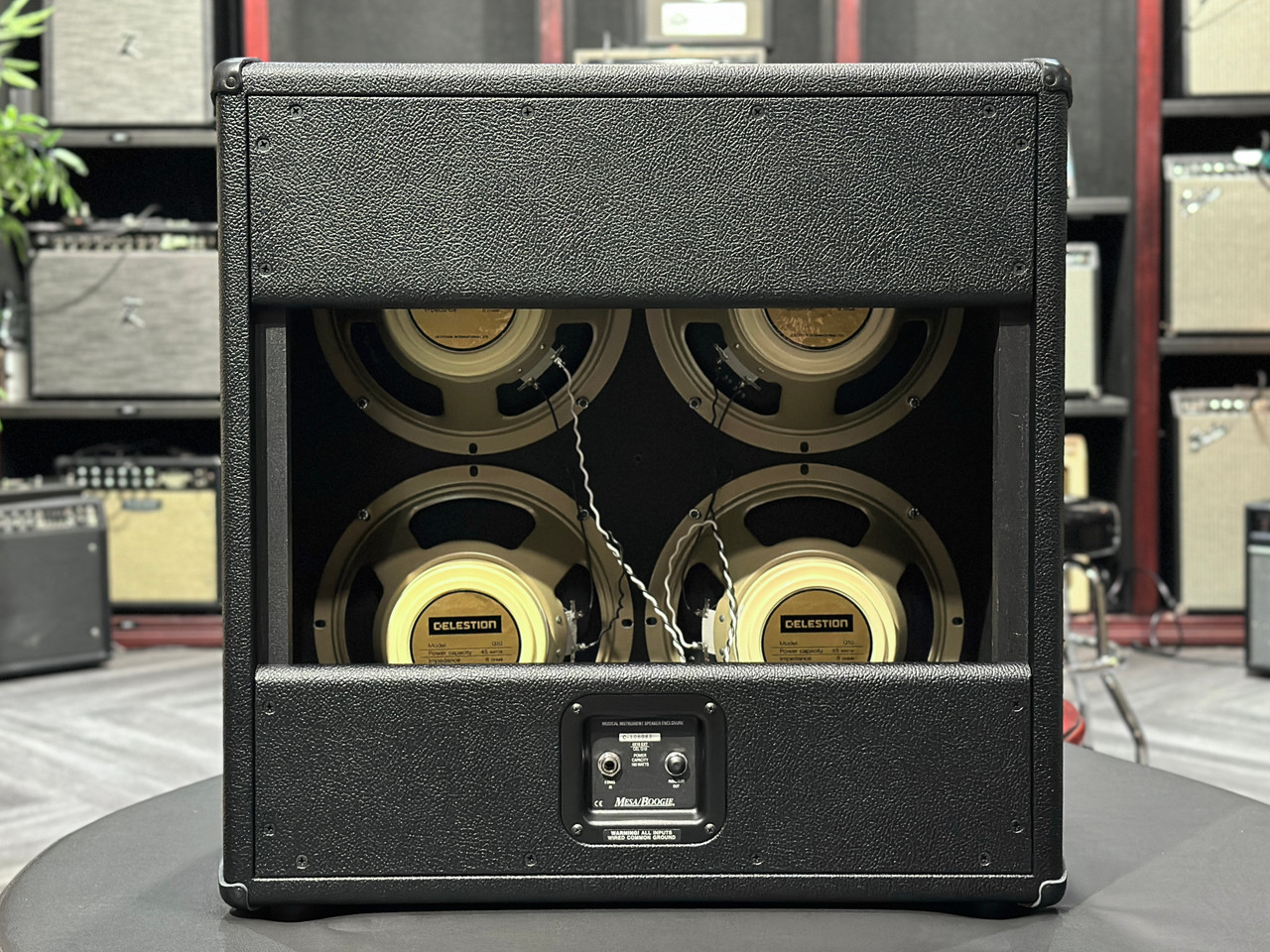 Mesa Boogie 4x10 Boogie Open Back Cabinet in Black Bronco with Fillmore Cosmetics