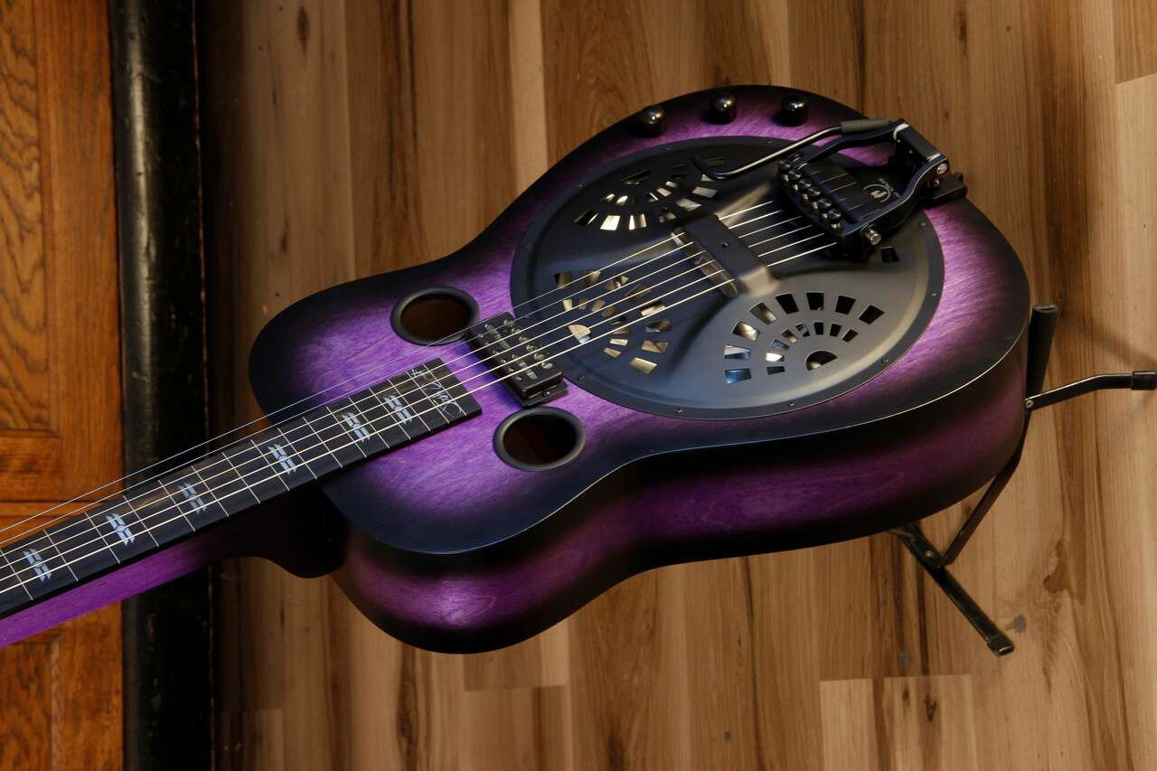 Beard Josh Swift Standard Signature Resonator in Dual Band Purple Burst with Doubleshot Bridge