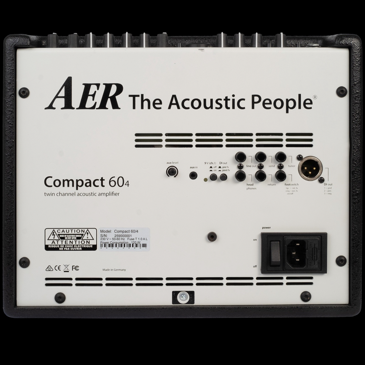 AER Compact 60/4 Compact Acoustic Guitar Combo in Black