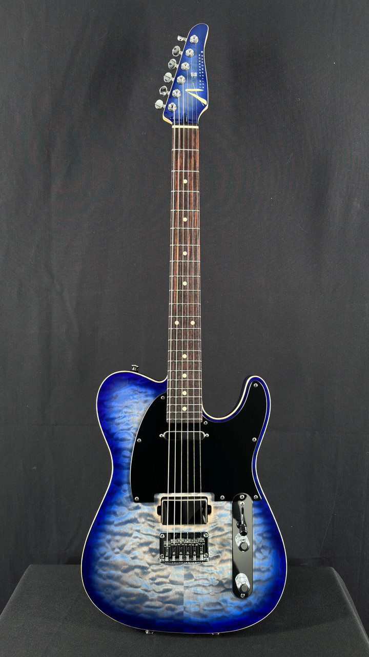 Tom Anderson Top T Classic in Natural Jack's Blue Burst with Binding