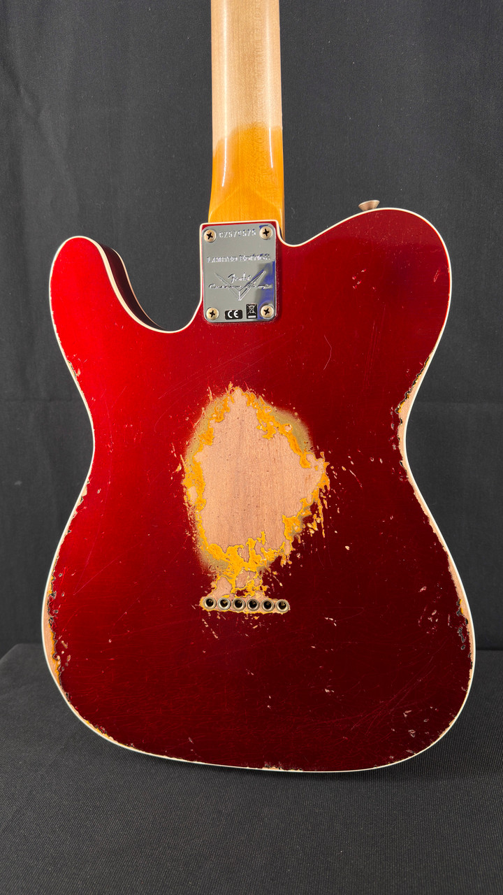 Fender Custom Shop Limited Edition Heavy Relic '60 Tele Custom in Aged Candy Apple Red over 3-Color Sunburst