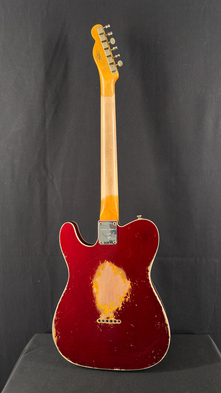 Fender Custom Shop Limited Edition Heavy Relic '60 Tele Custom in Aged Candy Apple Red over 3-Color Sunburst