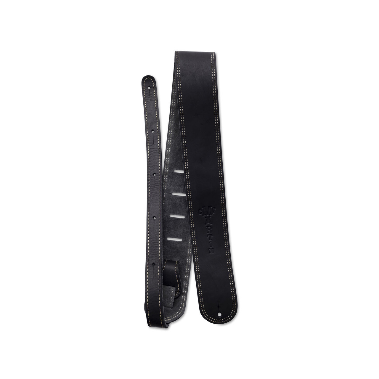 Martin Ball Glove Leather Guitar Strap in Black