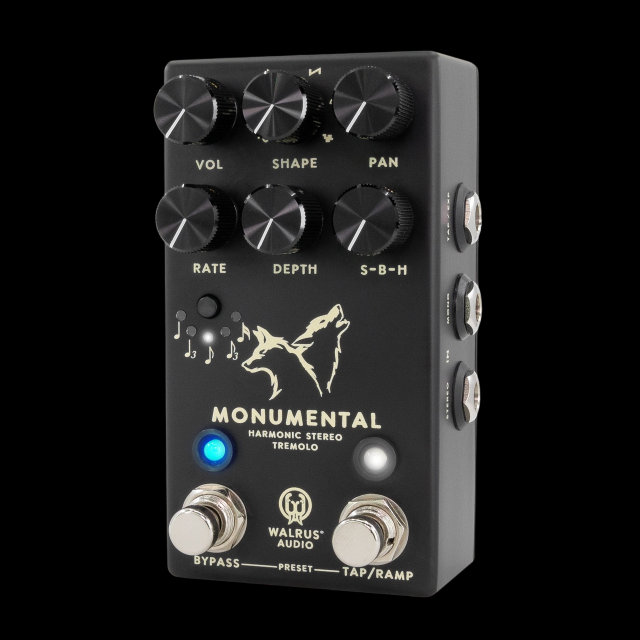 Walrus Audio Monumental Stereo Harmonic Tap Tremolo in Black