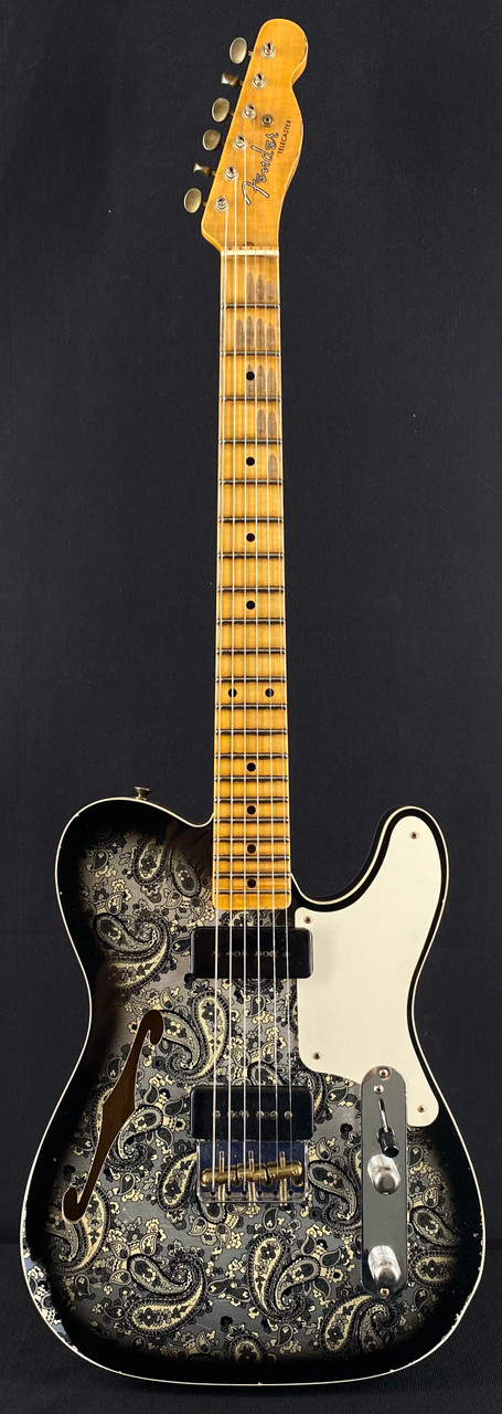 Fender Custom Shop Limited Edition Dual P90 Relic® Thinline Tele® in Black Paisley