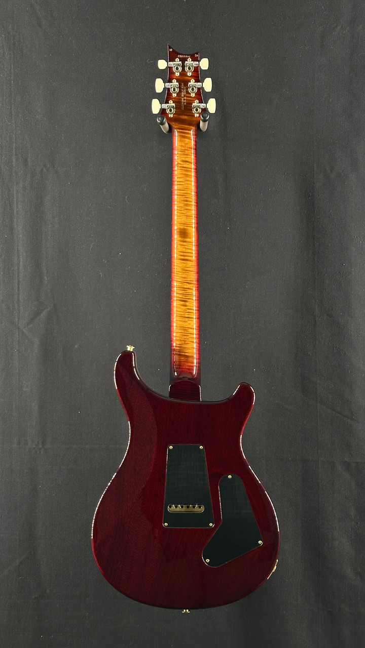 PRS Wood Library Left-Handed Custom 24 in Dark Cherry Sunburst with Quilt Top and Maple Neck
