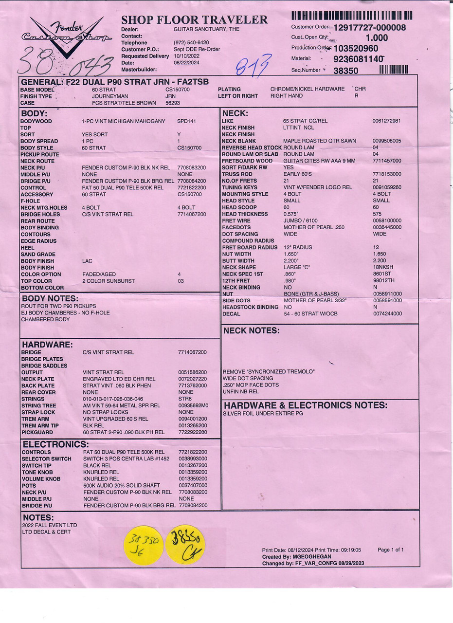 The Guitar Sanctuary | Fender Custom Shop | Limited Edition The Guitar Sanctuary | Fender Custom Shop | Limited Edition