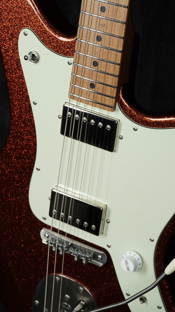 Suhr Custom Classic JM in Orange Sparkle with Mastery Bridge and Vibrato