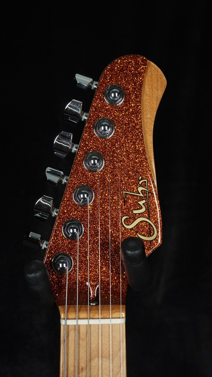 Suhr Custom Classic JM in Orange Sparkle with Mastery Bridge and Vibrato