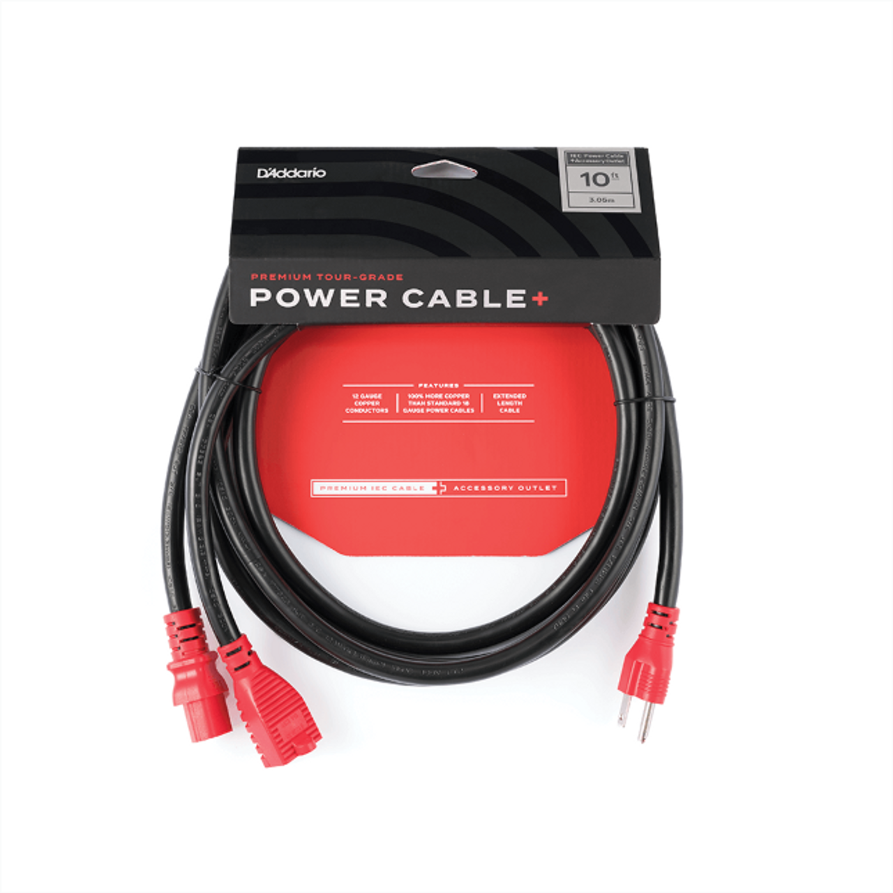 D'Addario IEC Power Cable+ 10'