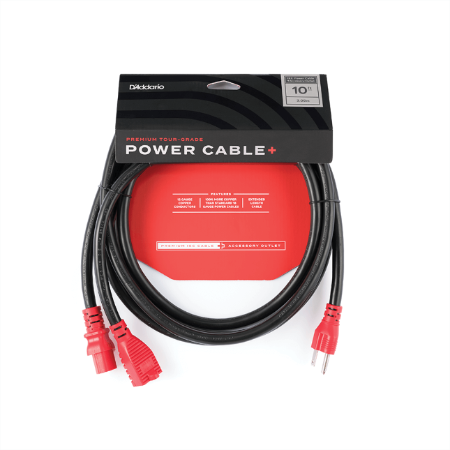 D'Addario IEC Power Cable+ 10'