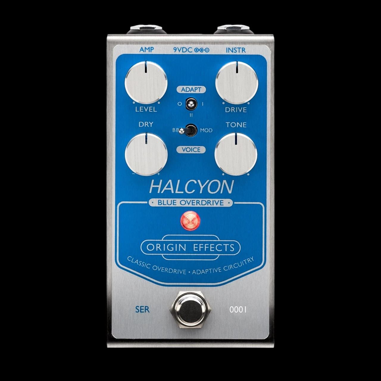Origin Effects Halcyon Blue Overdrive Pedal - Top