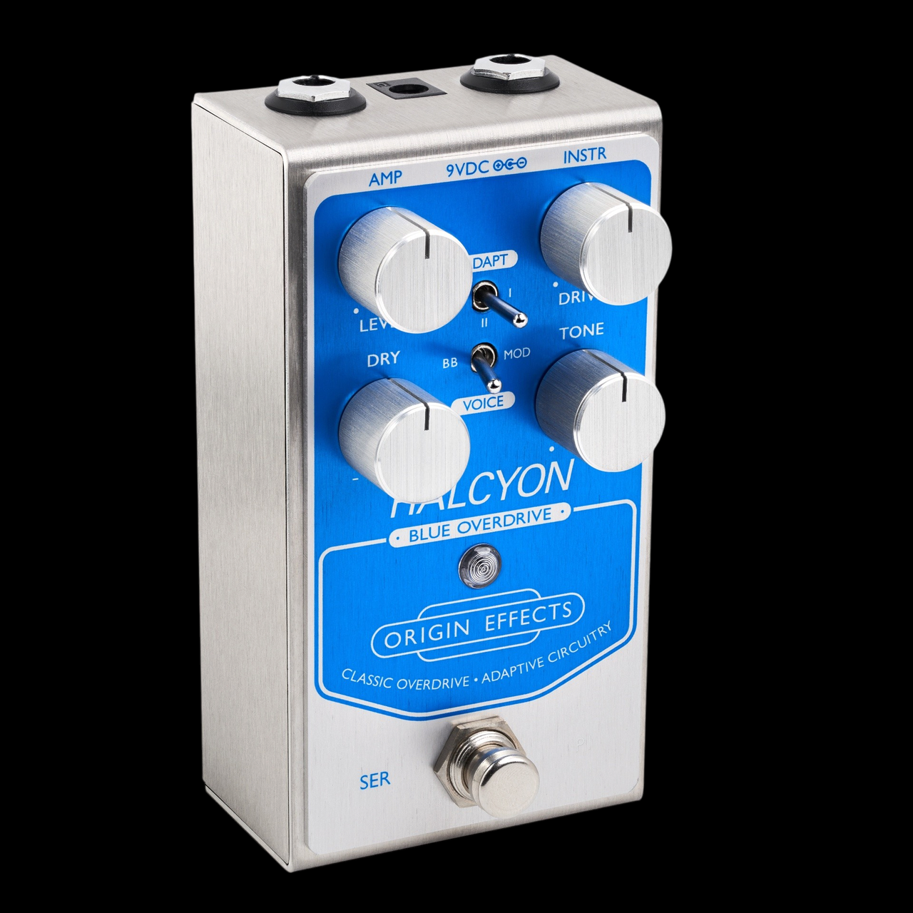 Origin Effects Halcyon Blue Overdrive Pedal - Left Angle