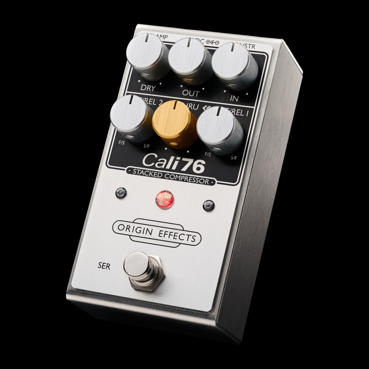Origin Effects Cali76 Stacked Compressor - Brushed Aluminum - LeftSide 2