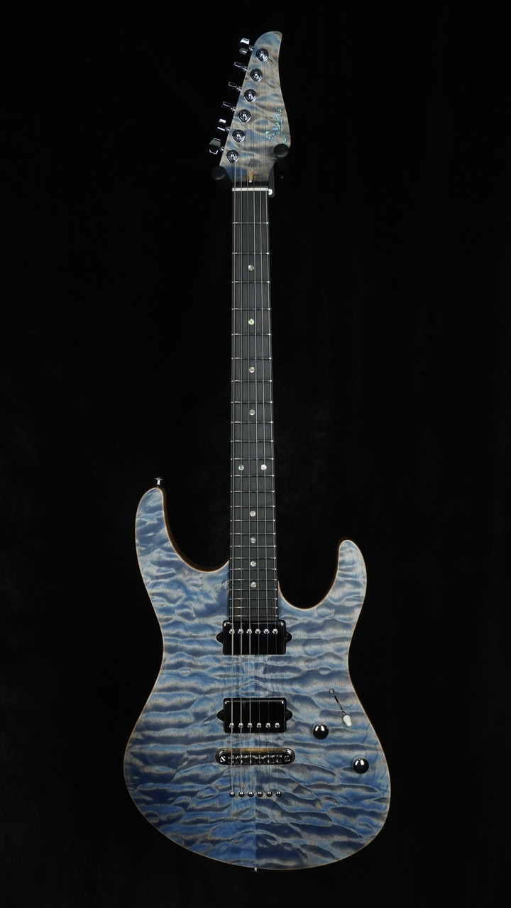 Suhr Custom Modern in Transparent Blue Denim with Black Limba Body Suhr Custom Modern in Transparent Blue Denim with Black Limba Body